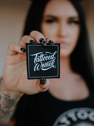 Tattooed Women Script Logo - Patch