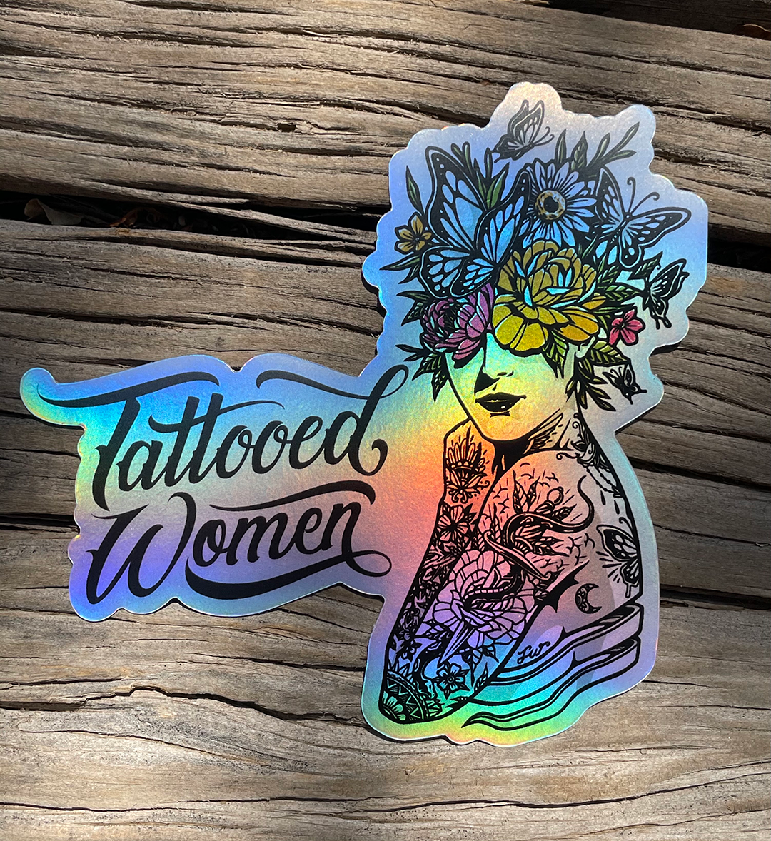 Tattooed Women Foil Sticker
